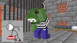 Monster School Escaping The Prison Challenge - Minecraft Animation