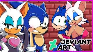 WHAT WILL AMY THINK? - Sonic & Rouge Vs Deviantart Sonouge