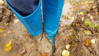 The Autumn Walk In Mud In Knee High Boots 3