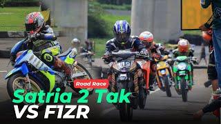 Satria 2 Tak Kalahkan F1ZR di Road Race Sumber Production Cimahi 2024