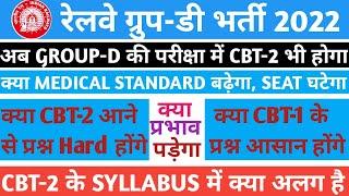 RRC Group d में भी CBT 1 and CBT2 होगा  EXAM PATTERN होगा Change  Official notification Out