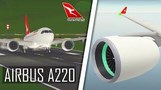 Roblox PTFS Full Flight ️  Airbus A220 Real Sounds   Perth - Tokyo