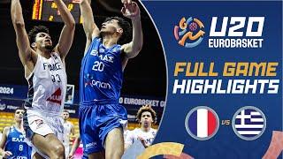 Semi-Finals France  vs Greece   Extended Highlights  FIBA U20 EuroBasket 2024