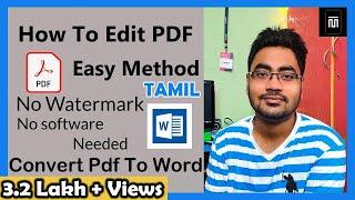 How to edit pdf document and convert a pdf document to word  free in Tamil 2023 Master Technical