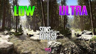 Sons Of The Forest  Low vs Ultra Settings  Graphics & FPS Comparison