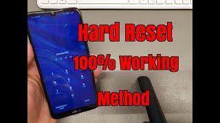 Hard reset Huawei Y6 2019 MRD-LX1. Remove pin pattern password lock.