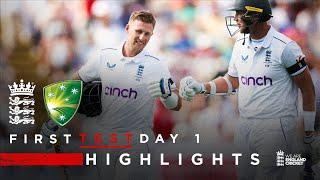 Root Begins Series with Century  Highlights - England v Australia Day 1  LV= Insurance Test 2023