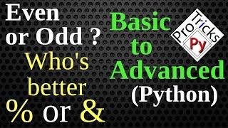 Check if Number is Even or Odd  Check Even or Odd using Bitwise operator  Bit Manipulation Python