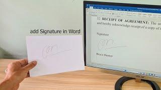 Word  how to add Signature in Microsoft Word