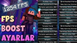 MİNECRAFT FPS ARTTIRAN AYARLAR FPS BOOST