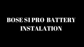 How To Install The Battery For The Bose S1 Pro PA System