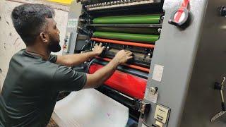 Poster Printing Process by Heidelberg MO E Offset Printing Machine in New Market