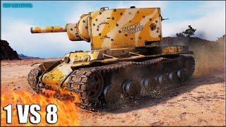 КВ-2 против ВОСЬМЕРЫХ  World of Tanks лучший бой тт СССР