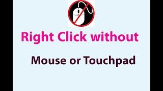 Right Click Without Mouse or Touchpad on Laptops #rightclickwithoutmouse