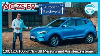 Neuer MG ZS EV 2022  Autobahnverbrauch Reichweite + Assistenzsysteme im Test