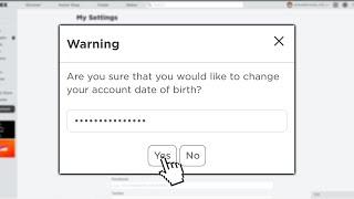 NEW How to CHANGE YOUR BIRTHDAY if UNDER 13 on Roblox Change Date of Birth 2023