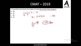 CMAT 2019 Quant Averages Equations Functions DI Statistics and Clocks