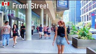 TORONTO Downtown Streets 4K Walking Tour - Front Street  Canada travel vlog