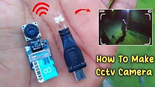 How to make Led sensor memory card recording spy cctv camera for home