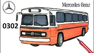 Easy Drawing Bus Mercedes Benz 0302 I Kolay Mercedes Benz 0302 Otobüs Çizimi