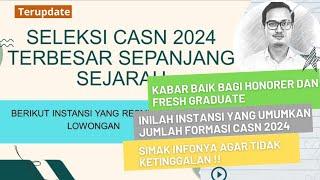 10 INSTANSI SUDAH UMUMKAN FORMASI CPNS & PPPK 2024 INI RINCIANNYA