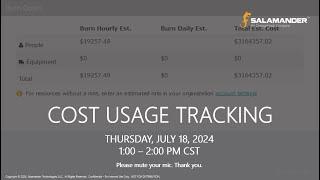 Cost Usage Tracking