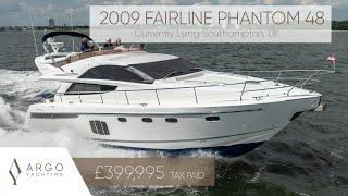 2009 Fairline Phantom 48 Vizion FOR SALE NOW in Southampton UK