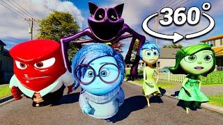 Inside Out 2 All Emotions Chased By CatNap  Saving Inside Out 2 Emotions From CatNap  360° VR