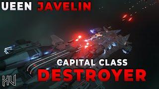 Star Citizen Javelin Destroyer Firing Main Battery Full Battle