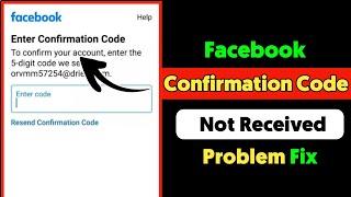 Enter Confirmation Code Facebook Problem  Facebook Confirmation Code Not Received On gmail