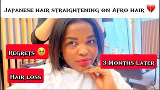 The truth about Japanese hair straightening on Afro hair 3 Months LATER