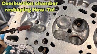 Reshaping a 4G63 combustion chamber how-to