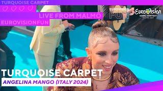 Turquoise Carpet 2024  - Angelina Mango Italy  EurovisionFun