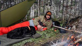 Winter Camping on the Atlantic Ocean Coast