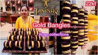Tanishq latest gold bangle collections  Light weight 22kt gold bangles  Bangles  Gold jewellery