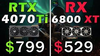 RTX 4070 Ti vs RX 6800 XT  REAL Test in 14 Games 1440p  Rasterization Ray Tracing DLSS 3 FG FSR