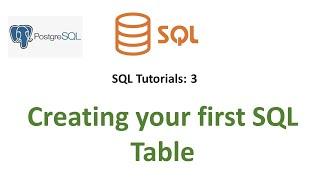 SQL Tutorials - 3  How to create Tables in SQL  How to create schema