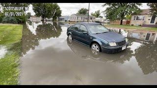 Flash flood hits Scottsbluff Nebraska