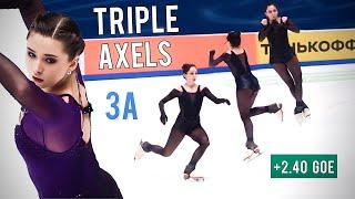 Triple Axel jumps at Grand Prix Final 2023 - Petrosyan Akatyeva Valieva Tuktamysheva