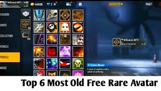 Freefire Top 6 Most Rare Old Free Avatars 