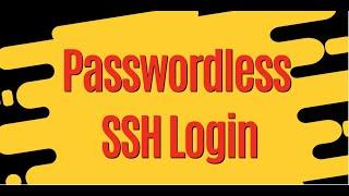 Password-less SSH Login