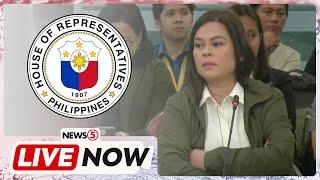 LIVE  VP Sara Duterte dumalo sa pagdinig ng House Good Government Committee