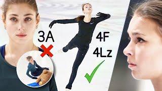 Anna lands her Quads  Alena attempting 3A falls Wakaba Triple Axel  - IDF 2021 Practice