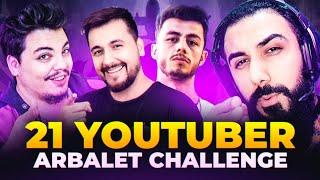 21 YOUTUBER ARBALET CHALLENGE YAPARSA BRA MEZARCI TUGAY GÖK  PUBG MOBILE