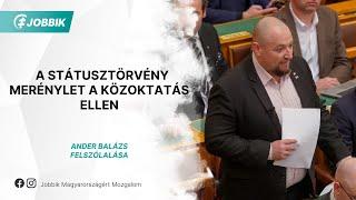 A státusztörvény merénylet a közoktatás ellen 2023.04.03