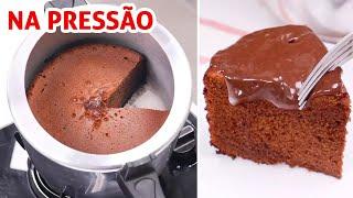 Bolo de Chocolate Feito na PANELA DE PRESSÃO  Receita