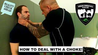 HOW TO DEAL WITH A CHOKE Commercial Krav Maga will not like this