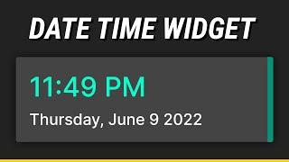 Create a Date Time Widget with HTML CSS & JavaScript