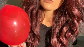 ASMR  Blowing Up Balloons Tapping Kisses Rubbing Popping With Teeth Nails and Feet