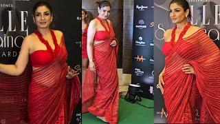 Watch Raveena Tandon Rock the Red Saree flaunts her Glamour looks